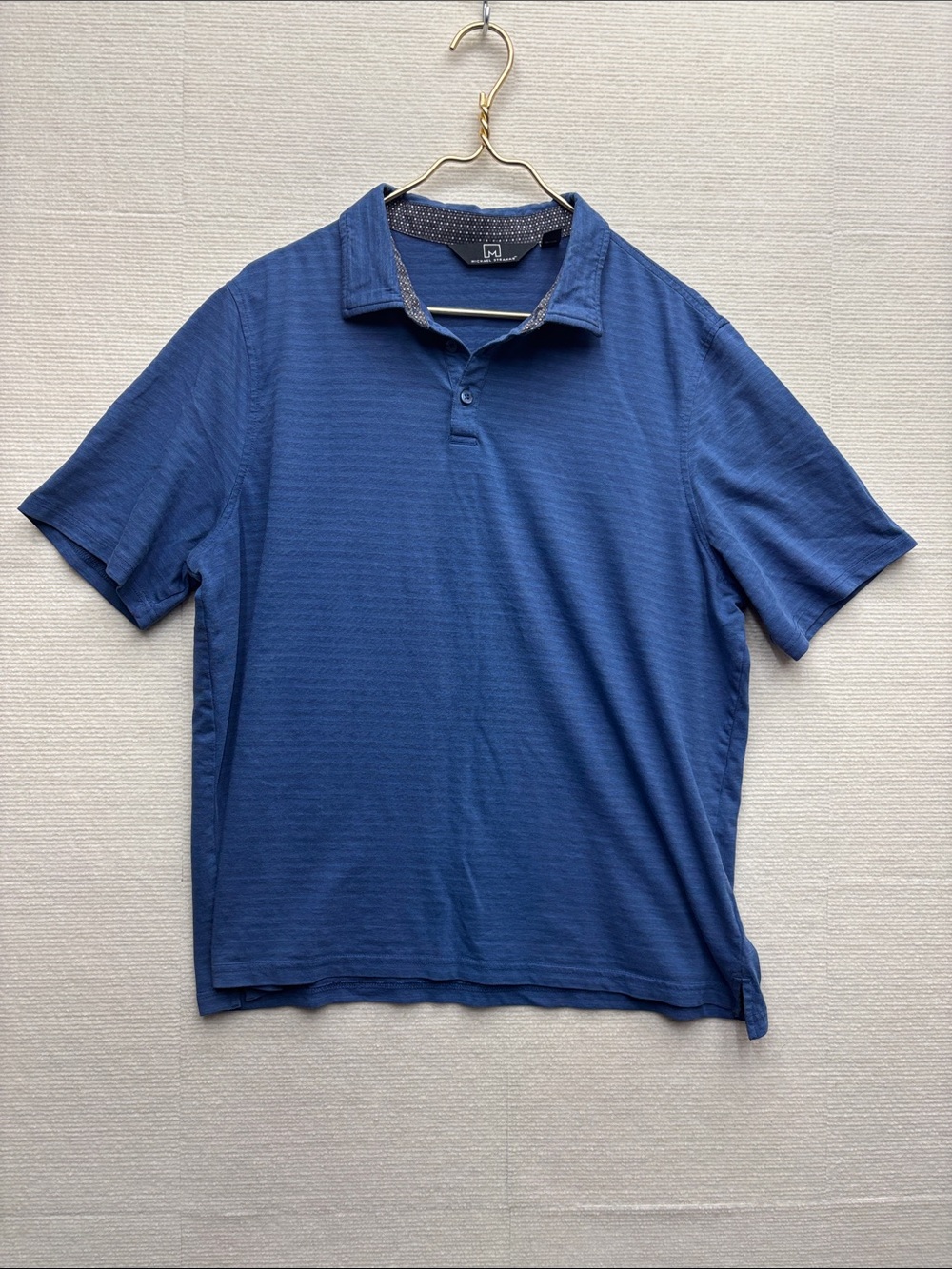 Michael Strahan Modern Men's Polo Shirt - Navy Blue XL